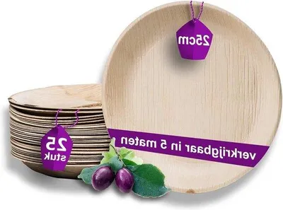 Immagine prodotto di Piatto rotondo in foglia di palma biologica, Ø 25 cm, compostabile