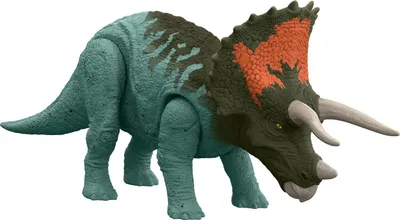 Zdjęcie produktu dla Jurassic World Dominion Roar Strikers - Triceratops - Figurka akcji - Zabawki dinozaurów