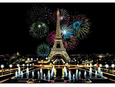 Obrázok produktu pre Obrázok na škrabanie – PARÍŽ 30 x 42 cm