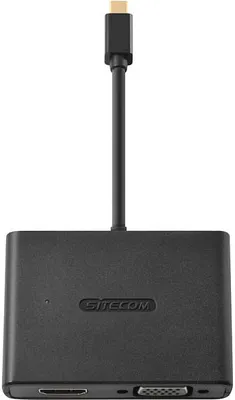 Produktbild von SITECOM CN 347 DisplayPort zu HDMI/VGA 2-in-1 Adapter