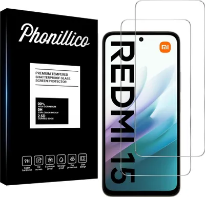 Produktbild von Hartglas für Xiaomi Redmi 15 [2 Stück] Displayschutzfolie Screen Protector Film Anti-Kratzer Glas Resistant Phonillico®