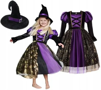Produktbild von Hopki Hexenkleid Kostüm für Halloween & Fasching 128/134
