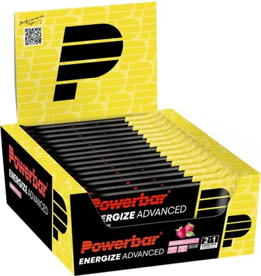 Zdjęcie produktu dla Powerbar Energize Advanced Energy Bar Box Raspberry 55g 15 sztuk żółty żółty jeden rozmiar