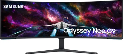 Produktbild von Samsung G95NC, 144,8 cm (57"), 7680 x 2160 Pixel, Dual UHD, LED, 1 ms, Schwarz, Weiß