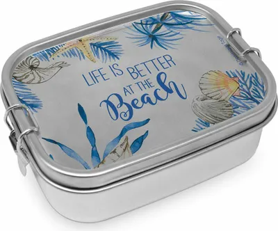 Immagine prodotto di PPD Ocean Life is better Scatola da pranzo in acciaio, Brotdose, Scatola da pranzo, Vesperdose, Edelstahl, 900 ml, 604389