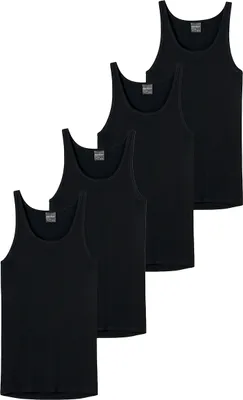 Produktbild von Schiesser 4er Pack Original Classics Feinripp Unterhemd / Tanktop Besonders Komfortabel und ohne störende Seitennähte, Mit etwas längerer Rückenpartie, Hochwertiger Feinripp aus 100% supergekämmter Baumwolle