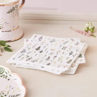 Papierservietten Blumen 16 Stück 2-lagig 12,5 cm