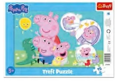 Produktbild von Trefl - Rahmenpuzzles 15 Teile, Das süßeste Schweinchen, Peppa Pig, 3+