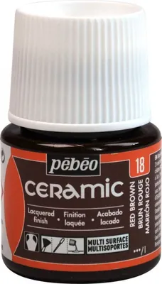 Produktbild von Pebeo Keramikfarbe, 45 ml, 18 Rotbraun