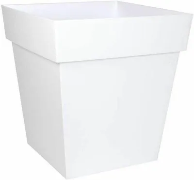 Image de Pot de jardin Toscana carré 50 cm 87 L 49,5 x 49,5 x 52,5 cm Blanc