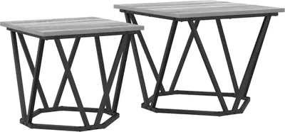 Image de Ensemble de tables d'appoint 2 pcs Gris Sonoma