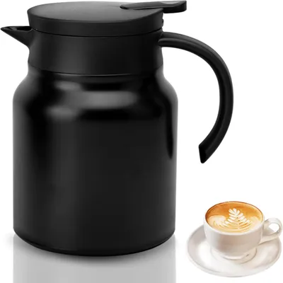 Produktbild von Thermoskanne mit Teesieb, Tee Thermoskanne 1L Teekanne mit Siebeinsatz, Thermoskanne Edelstahl Doppelschicht, Teekanne Thermo für Kaffee