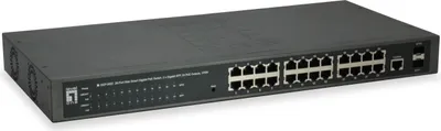 Zdjęcie produktu dla LevelOne GEP-2652, Zarządzany, L2, Gigabit Ethernet (10/100/1000), Obsługa PoE, Możliwości montowania w stelażu