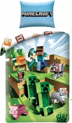 Produktbild von Minecraft 140x200 Creeper Alex PIG STIFF Tasche