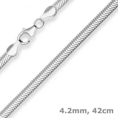 4-2mm-Schlangenkette-oval-aus-925-Silber-42cm