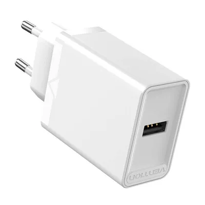 Image de Chargeur mural USB-A 12W 2,4A (blanc)