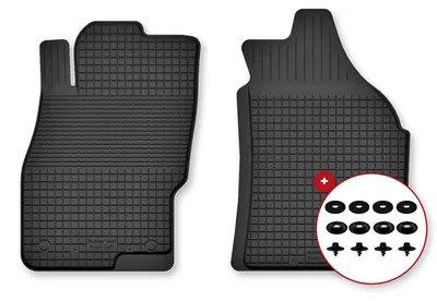 Zdjęcie produktu dla Dywaniki gumowe przednie do Jeep Renegade 2014-2019 (SUV) – 2 szt., czarne, dobierane – Wielganizator Semi-Universal