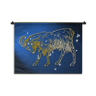 Produktbild von MuchoWow® Wandteppich Wandbehang Sternbild - Steinbock - Sterne 150x112 cm Tapisserie Dekoration Wandtuch - Wanddecke - Wandteppiche