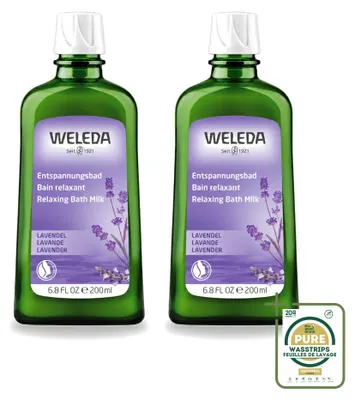 Produktbild von 2 x Weleda Lavendel Entspannungsbadmilch - 200 ml - Vorratspackung - 2 Stücke