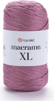 Produktbild von YarnArt Macrame XL 3 mm – robuster Makramee-Garn aus Polyester | Farbe 141 Altrosa | Ideal für DIY, Taschen & Wohndeko - 250g