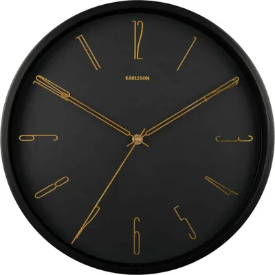 Produktbild von Karlsson - Wanduhr Belle - Schwarz - Ø35cm