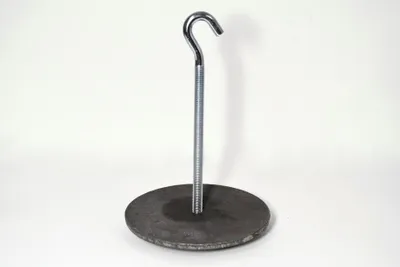 Produktbild von Deflektor mit Ofenhalter Deflektorplatte Deflektorstein Gusseisen für Kessel Heizkessel - 17,5 cm - CA150B - Deflektor + Gewindehaken