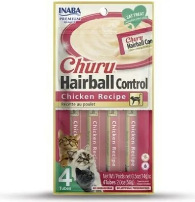 Immagine prodotto di INABA CHURU HAIRBALL Pollo - snack per gatti - 4 x 14 g
