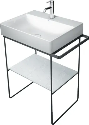 Produktbild von Duravit Metallkonsole DURASQUARE bodenstehend, höhenverstellbar +50 mm, für Waschtisch 235360 chrom