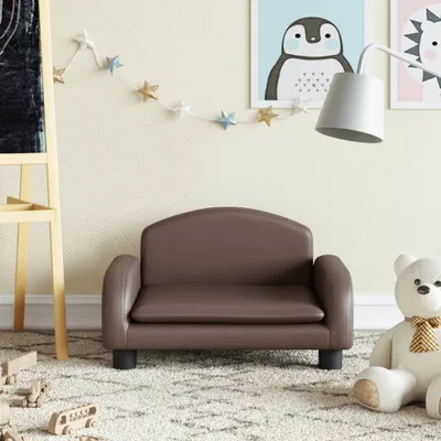 Produktbild von "2026 Promotion" Kindersofa Braun 50x40x30 cm Kunstleder - Kindersofas CC10344