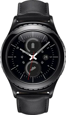 Produktbild von Samsung Gear S2 Classic schwarz Smartwatch Fitnesstracker Lederarmband 4GB Uhr