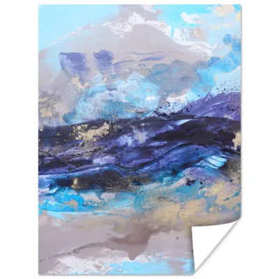 Produktbild von MuchoWow® Poster Abstrakt - Grau - Blau - Farbe 120x160 cm - Wandbilder