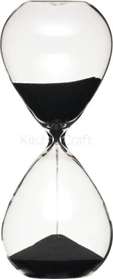 Produktbild von MasterClass Uhr de sand für Eier, Uhr de sand für Uhr de Sand, Uhr de dreiMinuten, Uhr de Küche de Glas mit schwarzem sand, 8 x 4 cm, 1 St.