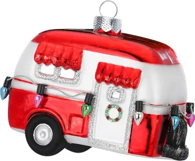 Produktbild von Inge Glas - Wohnwagen - Christbaumschmuck - 9,5 cm - Merry red