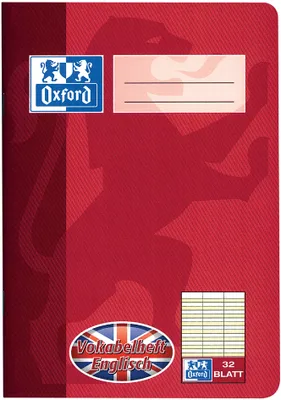 Produktbild von Oxford Vokabelheft Englisch A5-32 Blatt 100420110 3 Spalten- 2farb, 1 Stück