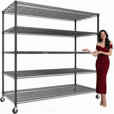 Produktbild von Steckregal mit Rollen 5 Ebenen Breite 60 cm 150x60x205 cm Industrie Regal Garage Werkstatt