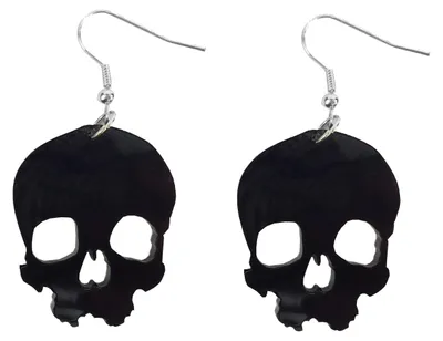 Produktbild von Schädel Ohrringe Totenschädel Totenkopf Miniblings Halloween Horror Acrylglas