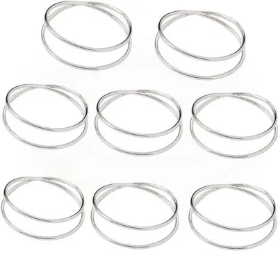 Productafbeelding van Ibenzoa® 8-delige set, hoogwaardige metalen servetringen, 4,5 x 4,5 cm – elegante, roestbestendige tafeldecoratie voor bruiloften, diners en als cadeau