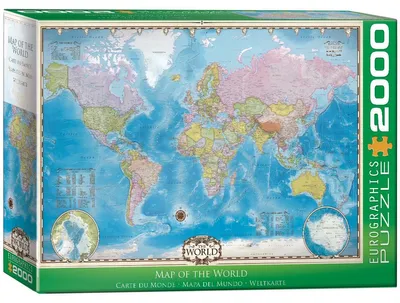 Image de EUROGRAPHICS Puzzle Carte du monde 2000 pièces