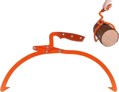 Immagine prodotto di Pinza per tronchi in acciaio legato - fino a 20 pollici (50,8 cm) - portata 300 kg - per silvicoltura, lavorazione e trasporto del legname (arancione)