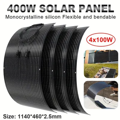 Zdjęcie produktu dla Elastyczny panel słoneczny 400W - Monokrystaliczny moduł solarny - Giętki panel słoneczny - Panel ładowania z ogniwami słonecznymi