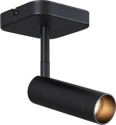 Produktbild von QAZQA - Modern Moderner Deckenspot schwarz rund GU10 35mm dreh- und neigbar - Kate I Wohnzimmer I Schlafzimmer - Stahl Quadratisch I Rund - LED geeignet GU10