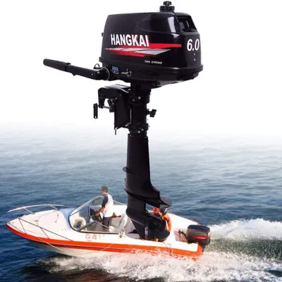 Produktbild von Außenbordmotor Bootsmotor Benzinmotor 6PS 2Takt Außenborder   für Schlauchboote, Fischerboote Motorboot mit Wasserkühlung