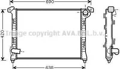 Produktbild von PRASCO BWA2314 Kühler Wasserkühler Motorkühler für MINI Schrägheck (R50, R53) Cabrio (R52)