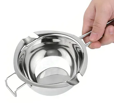 Schmelztopf 600 ml, Edelstahl, Doppelkessel, hitzebeständiger Griff