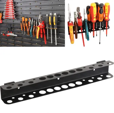 Obrázek produktu pro Dílenský stojan 40 cm 18 otvorů na šroubováky + držáky