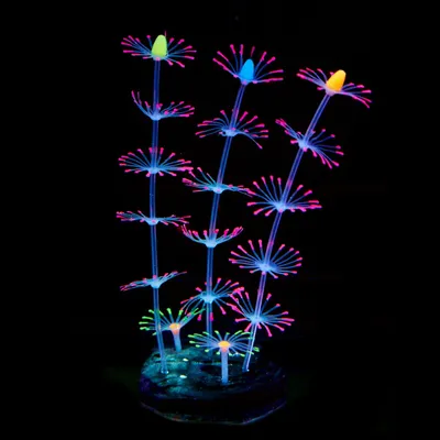 Produktbild von Strip Coral Plant Ornament Glowing Effect Silikon Künstliche Dekoration für Aquarium, Aquarium Landschaft