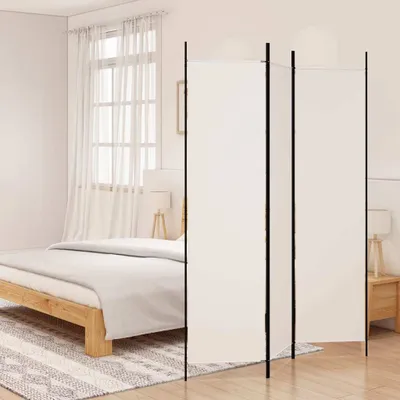 Zdjęcie produktu dla vidaXL 3-częściowy parawan biały 150x200 cm tkanina