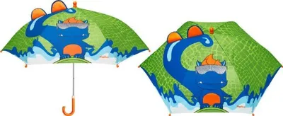 Produktbild von Playshoes Dino Regenschirm Grün - Jungen, Größe:One Size
