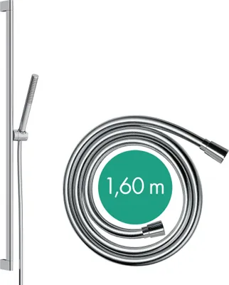 Immagine prodotto di hansgrohe Pulsify S Set de douche 100, 1 type de jet économie deau+, barre de douche 90 cm, 24383670, 24383670