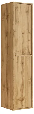 Obrázok produktu pre Badplaats Vysoká Kúpeľňová Skrinka Mali 38 x 33 x 160 cm - Dub - Závesná Vysoká Skrinka s 2 Dvierkami
